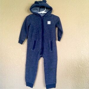 Cozy 24 mo Blue Teddy Bear Kids One Piece Snow Winter Suit